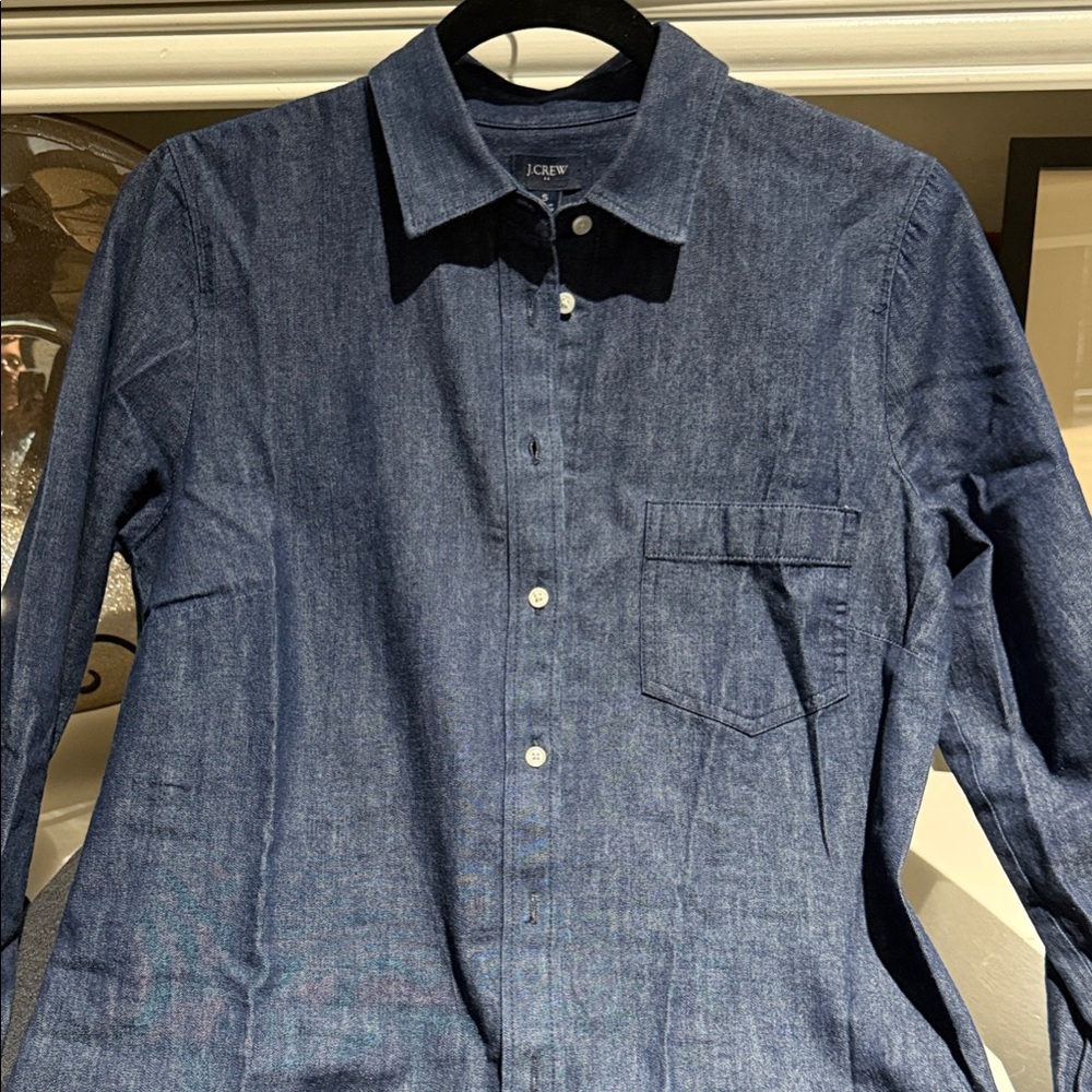 J. Crew Womens Dark Blue Button Down S - Picture 2 of 6